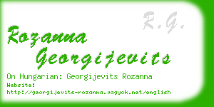 rozanna georgijevits business card